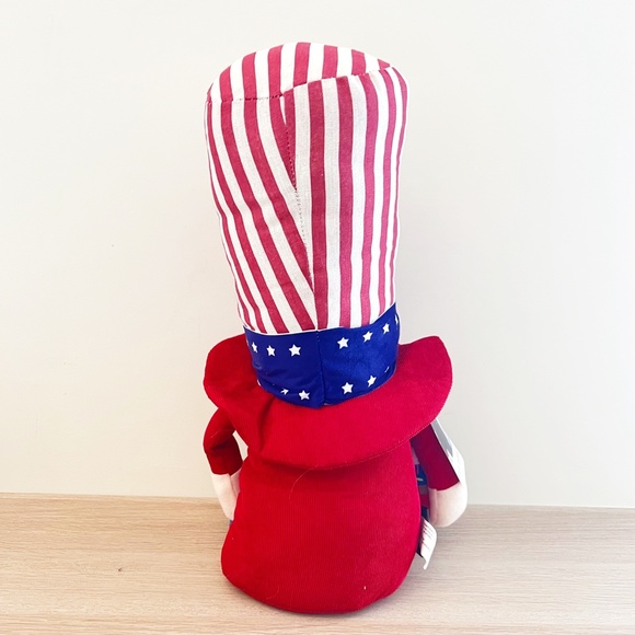 Rae Dunn 18" Weighted Gnome 4th of July USA Plush Top Hat Firecracker America - Picture 4 of 6